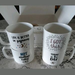 Indigo Set Of Four Mood Mugs